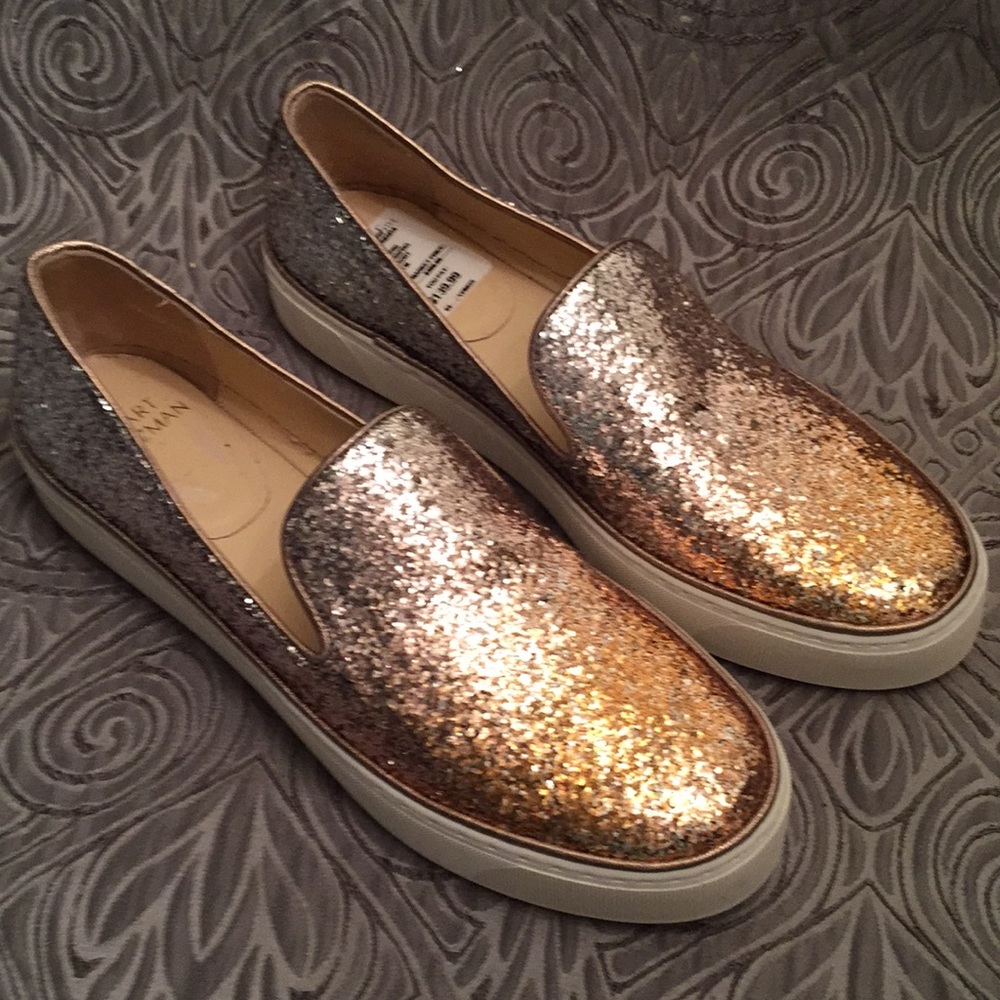 SOLD Stuart Weitzman Glitter Sneakers NWT